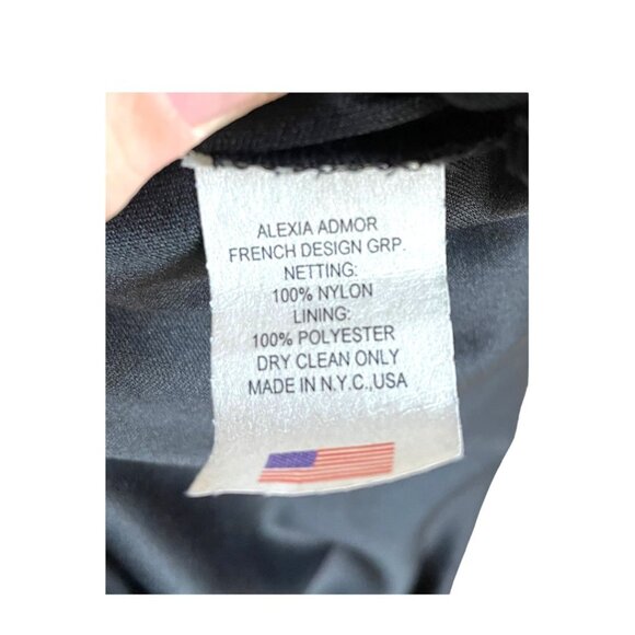 Alexia Admor Size 6 Black Gray A-line Midi Length Tulle Layered Skirt - Picture 5 of 7